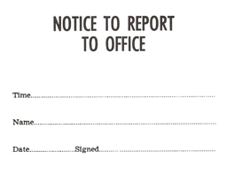 report to office 