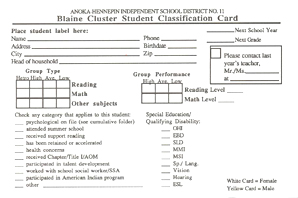 student classification 