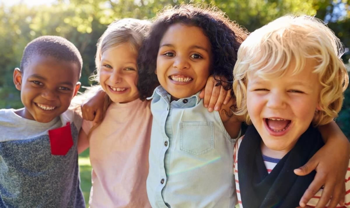 Group of young children