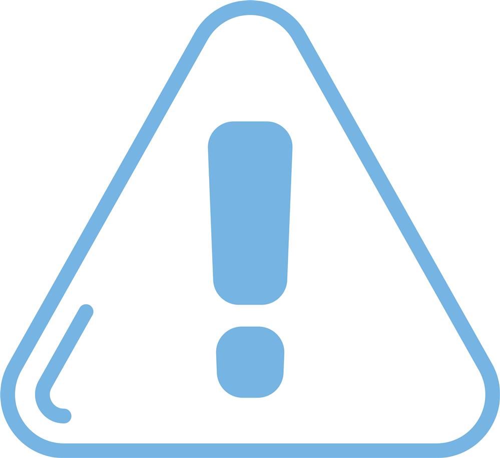  Alert icon light blue