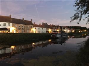 Belgium Canal at Night 