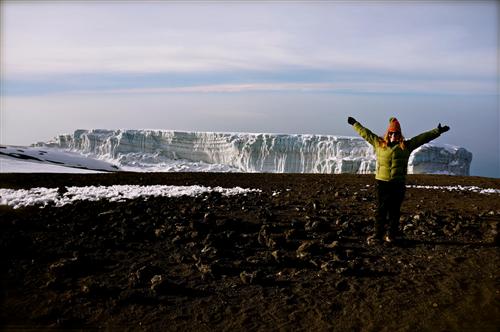 At the top of Mt. Kilimanjaro!  